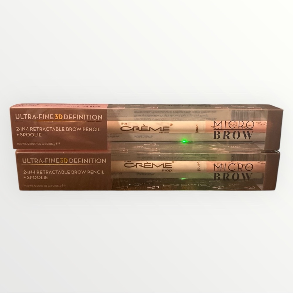 Bundle of 2 Crème Shop Macro Brow 2-in-1 Retractable Brow Pencil & Spoolie